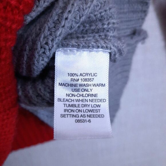 Liz Claiborne Chunky Colorblock Sweater Size Large Drop Shoulder Mock Neck Y2K - Picture 9 of 9